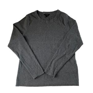 Banana Republic Women’s Ribbed Heather Gray Long Sleeve T-Shirt Size XL